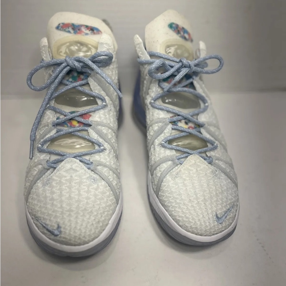 Nike Lebron 18 White Blue Play For the Future Size 10- CW3156-400.